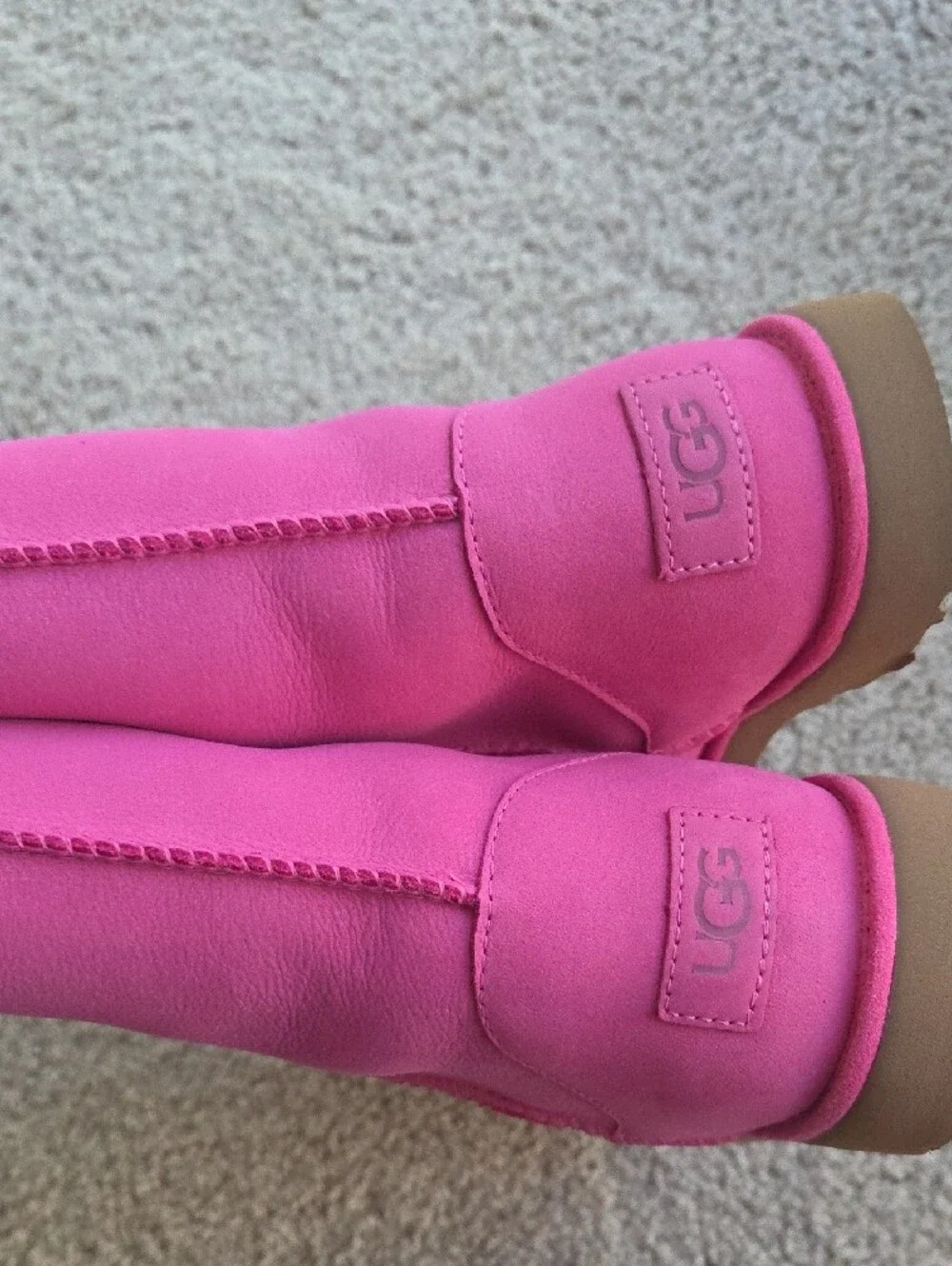 UGG Hot Pink Short Shearling Boots